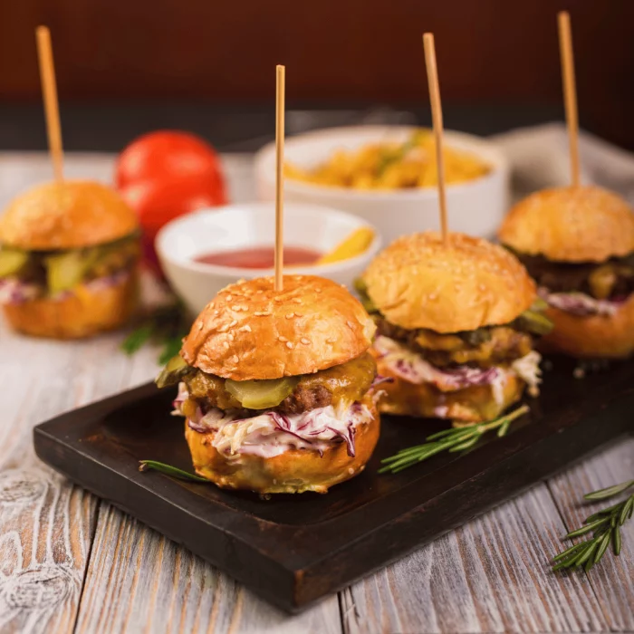 Animation mini burgers en entreprise