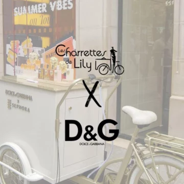 Cet été, devant le Sephora des Champs-Élysées… Notre triporteur Dolce & Gabbana x Sephora
